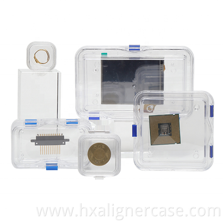 HN-155 13x13x5cm Plastic Membrane Box Jewely /Electronic Chip/Watch/ Denture Storage Box